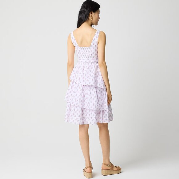 NWT J Crew Factory Sleeveless Tiered Midi Dress10 - Picture 2 of 4